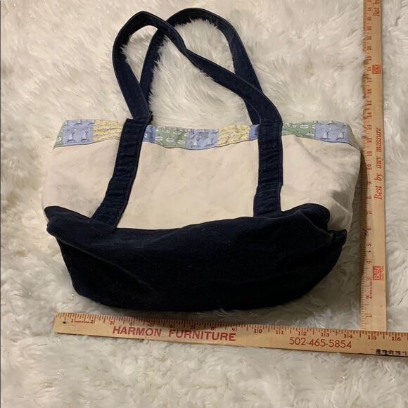 Vineyard Vines Blue and Cream Tote Bag with Durable Canvas - Picture 4 of 11